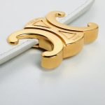 SMALL FLAP WALLER TRIOMPHE IN SHINY CALFSKIN MOON - Image 5